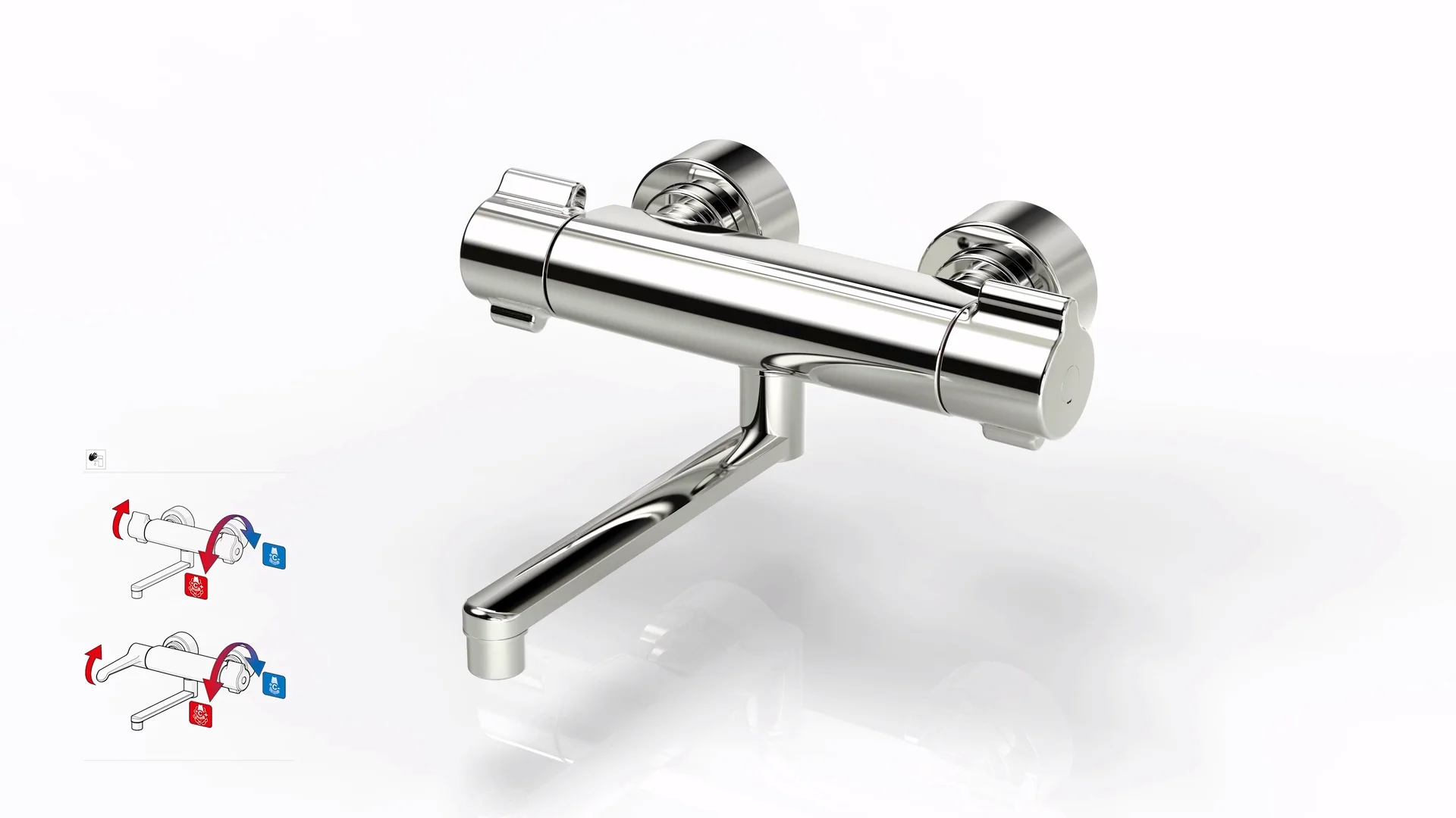 Clinica Thermostatic faucet - Operation